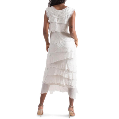 White Tiered Maxi Dress