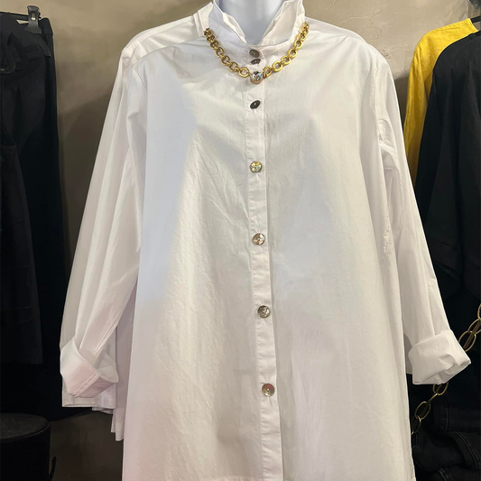 White Oversized Tunic Shirt