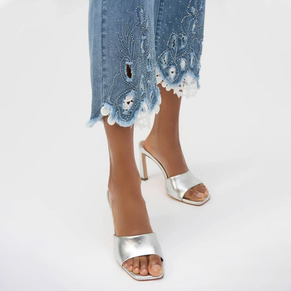 Bootcut Cropped Jeans
